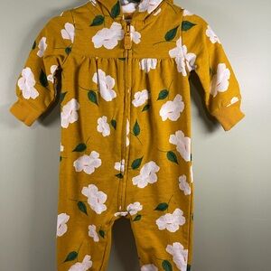 Carter's Yellow Floral Footie